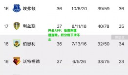 开云APP：伯恩利遭遇连败，积分榜下滑不止